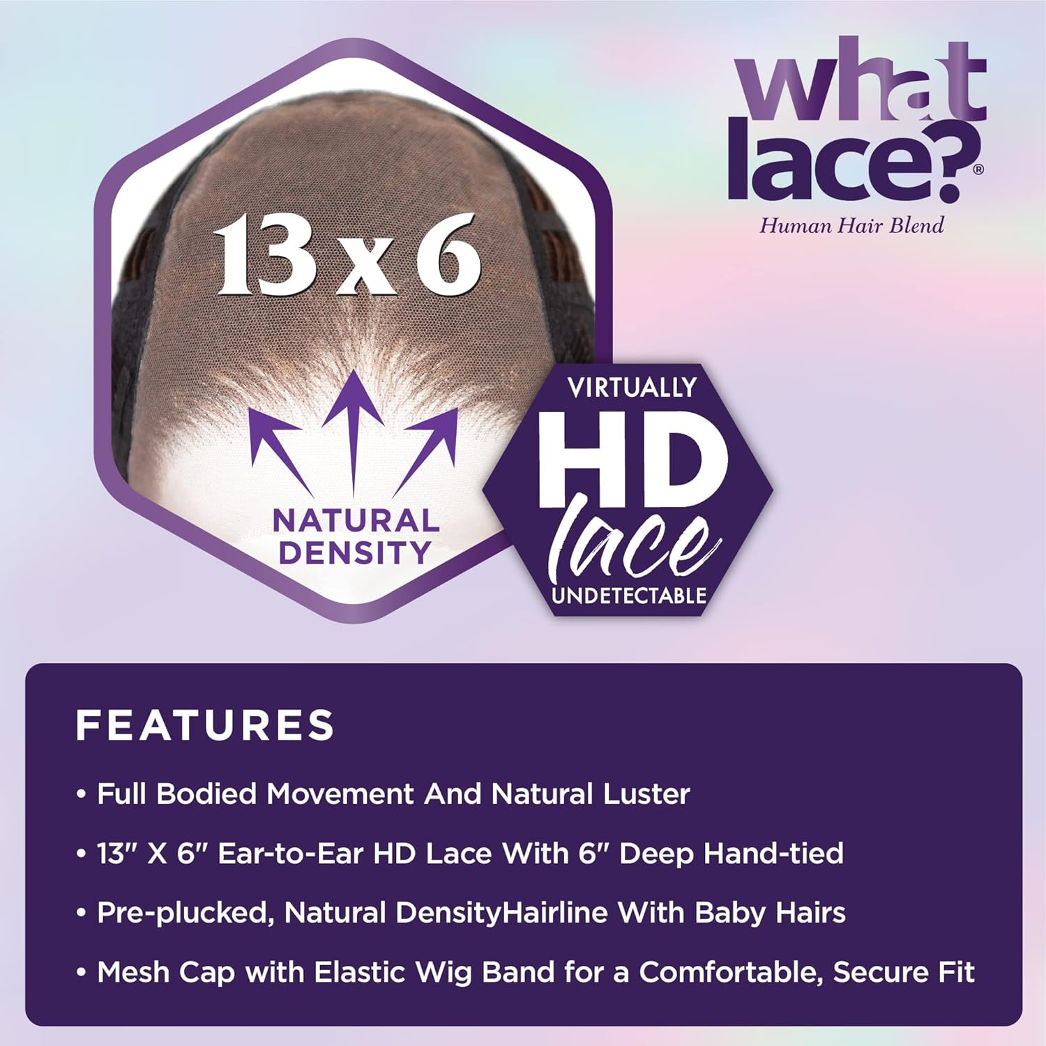 What Lace 13X6 Wigs - Arabella 28 Inch Human Hair Blend Lacefrontal Glueless Synthetic with Natural Density Preplucked Hairline (COLORMELTCHOCOLATE)