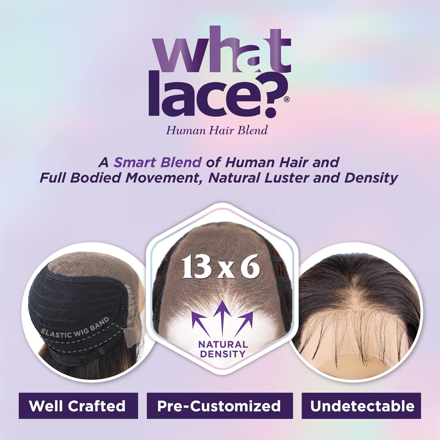 What Lace 13X6 Wigs - Arabella 28 Inch Human Hair Blend Lacefrontal Glueless Synthetic with Natural Density Preplucked Hairline (COLORMELTCHOCOLATE)