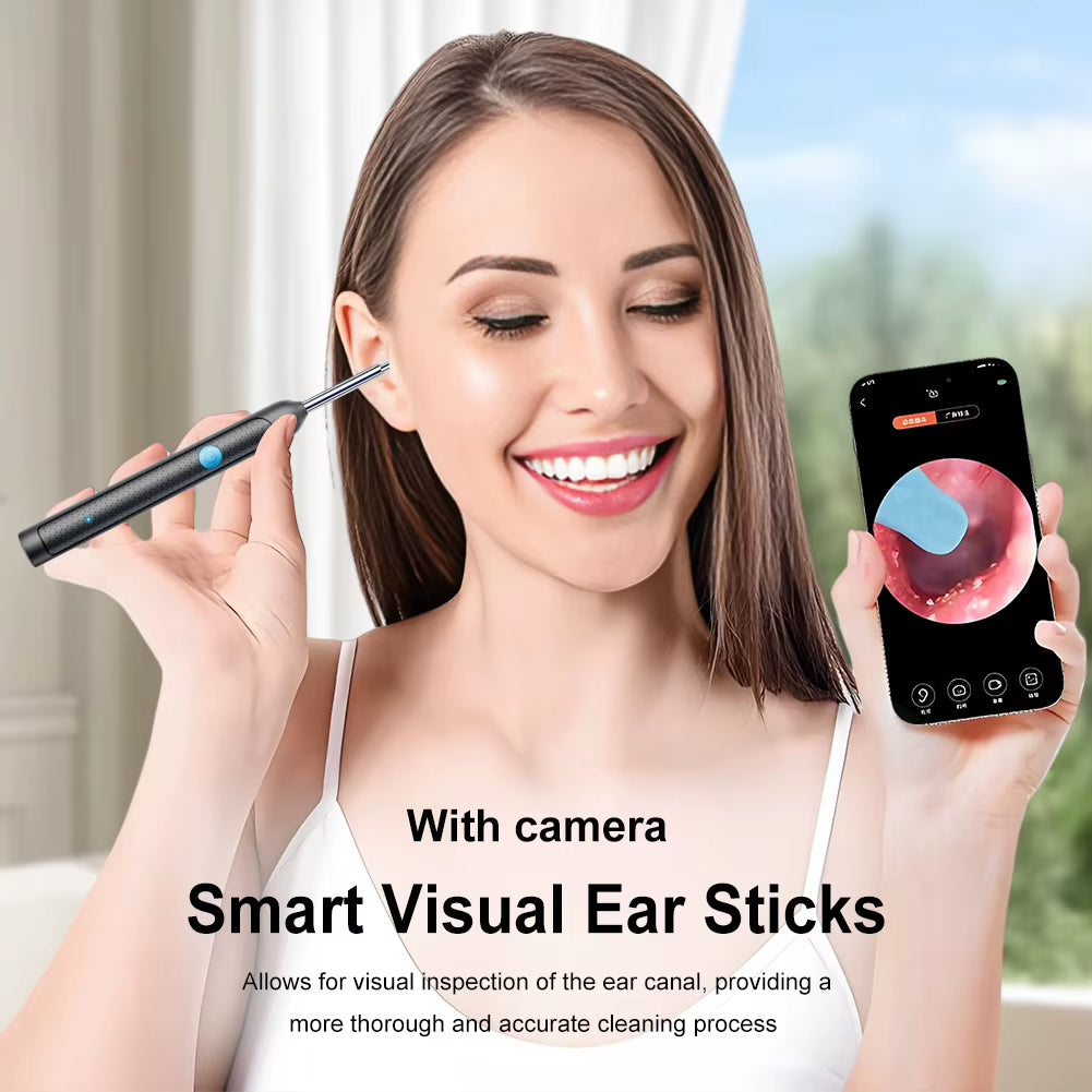 Smart Visual Ear Cleaner Set with Camera Otoscope Ear Wax Cleaner Rechargeable Endoscope Earpick Earwax Removal Health Care Set