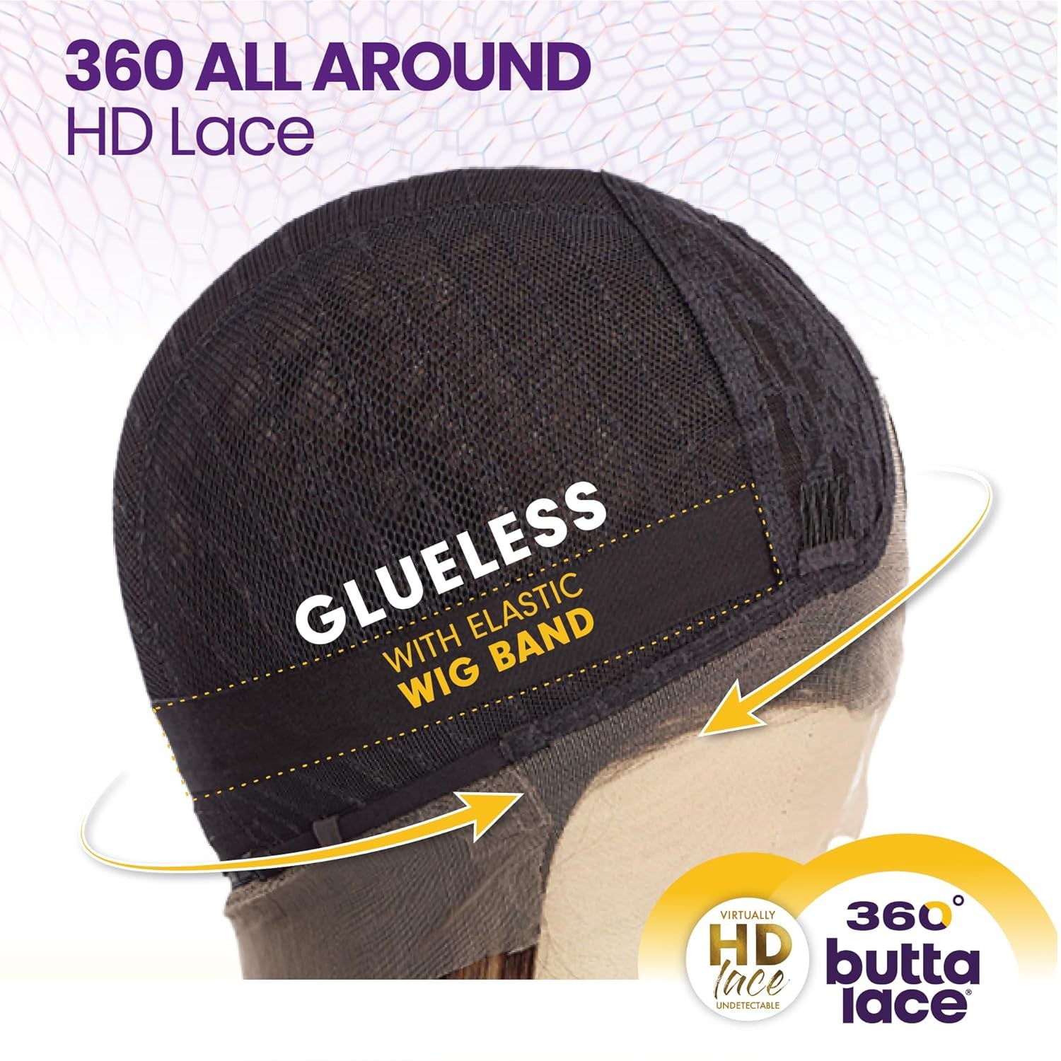 Butta 360 Lace Wigs - Unit 1 Wider Parting 360 Degree Lace Glueless Synthetic Preplucked Hairline (BABYLIGHTSCINNAMON)