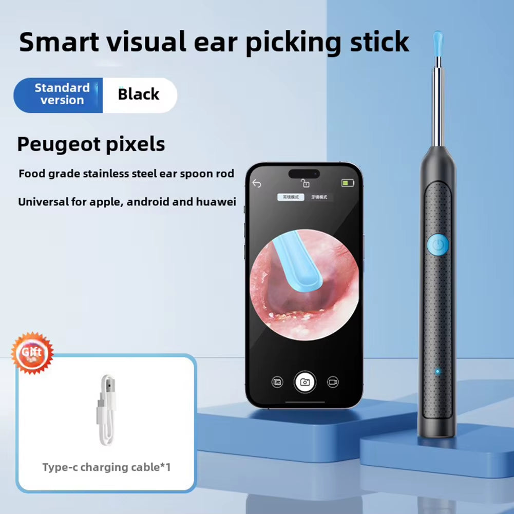 Smart Visual Wax Removal Tool with Camera Otoscope Ear Cleaner Rechargeable Endoscope Earpick Health Care Set