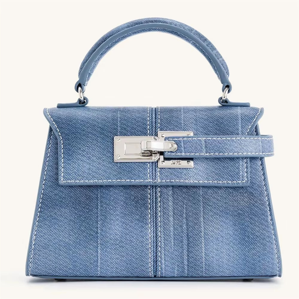 Women'S Handbag Elise Designer Fashion 2025 New Denim Blue Tote Bag Small Square Crossbody Bag Premium Women Bag