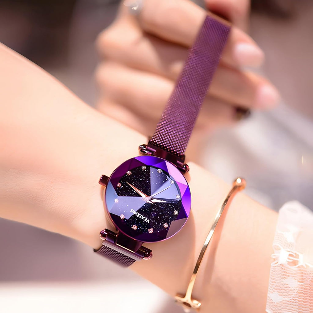 Fashion Women'S Luxury Diamond Watches - Casual Quartz Wristwatches, Stainless Steel, Simple Style, Waterproof, Elegant Ladies Watches