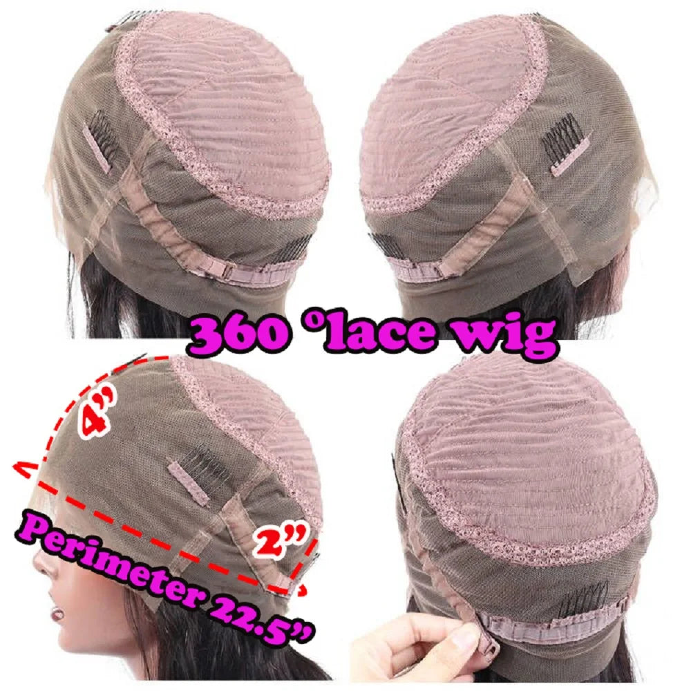 Highlighted Wigs 13X6 Lace Front Wigs 100% Human Hair Wigs 180 Density Body Wave Wigs for White Women Real Human Hair