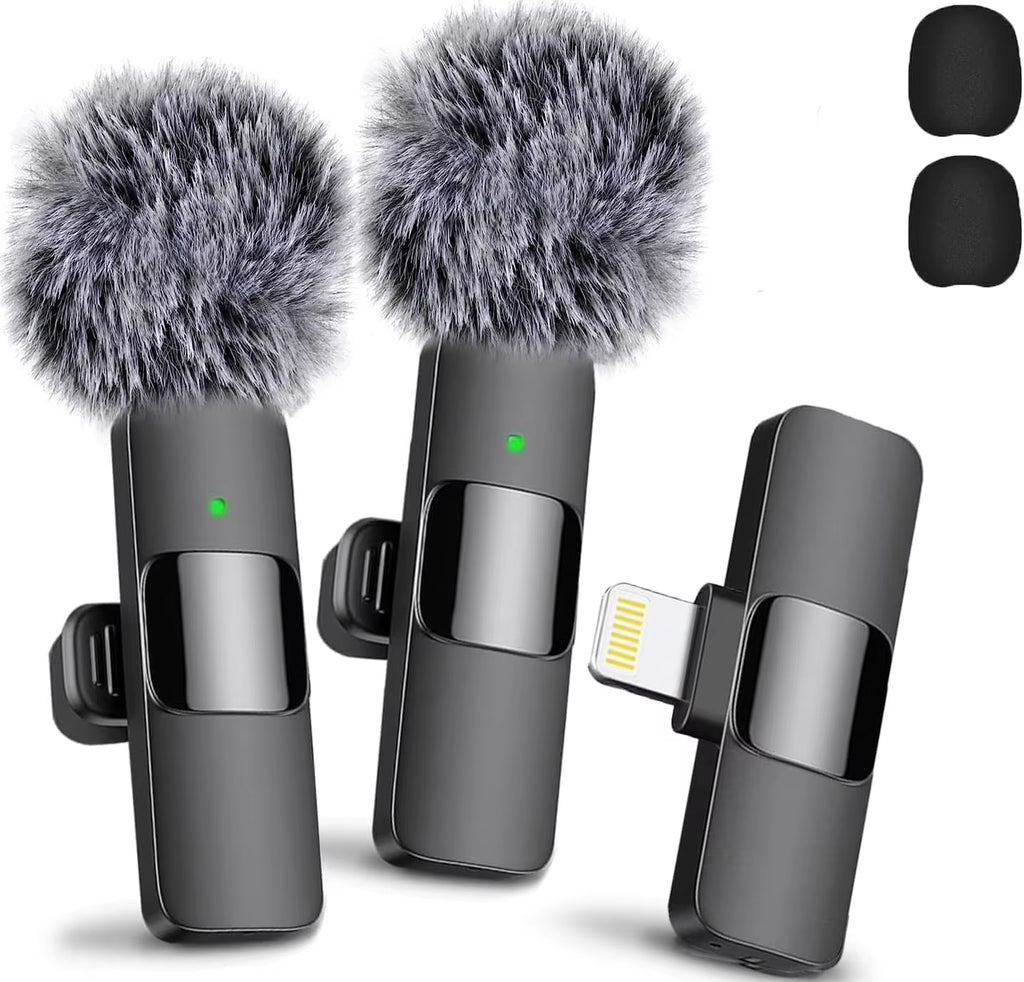 Wireless Lavalier Microphone for Iphone Recording Mic for Video Podcast Vlog Youtube Mini Microphone for Iphone 16/14/13/12/SE ﻿