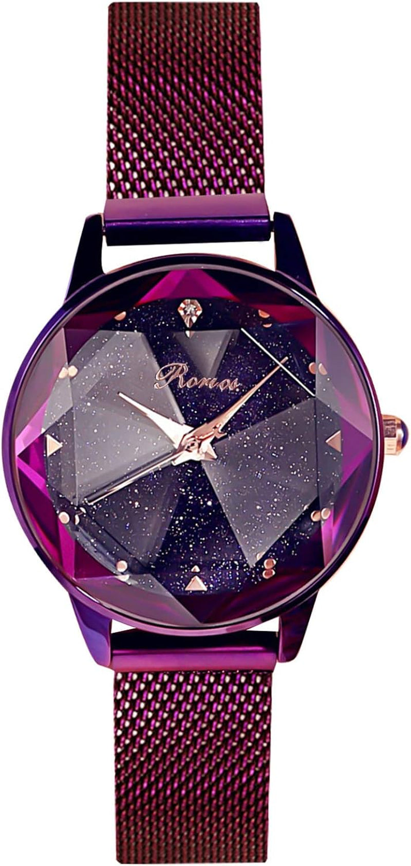 Women Watches Analogue Quartz Watch Fashionable Ladies Wristwatch Mesh Band Shining Starry Sky Dial Easily Use Watches