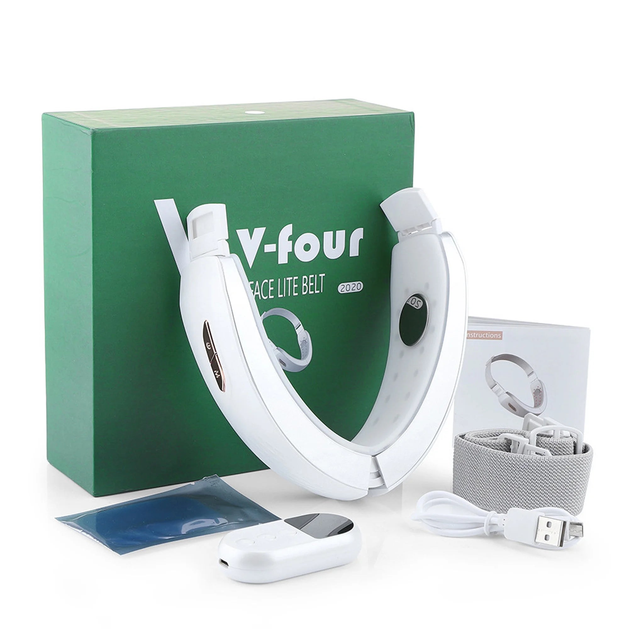 Electric V-Face Shaper, Red and Blue Light Facial and Neck Beauty Device, Microcurrent Double Chin Reducer for Skin Care, Facial Lifting, Improvement, Smoothing, and Firming.