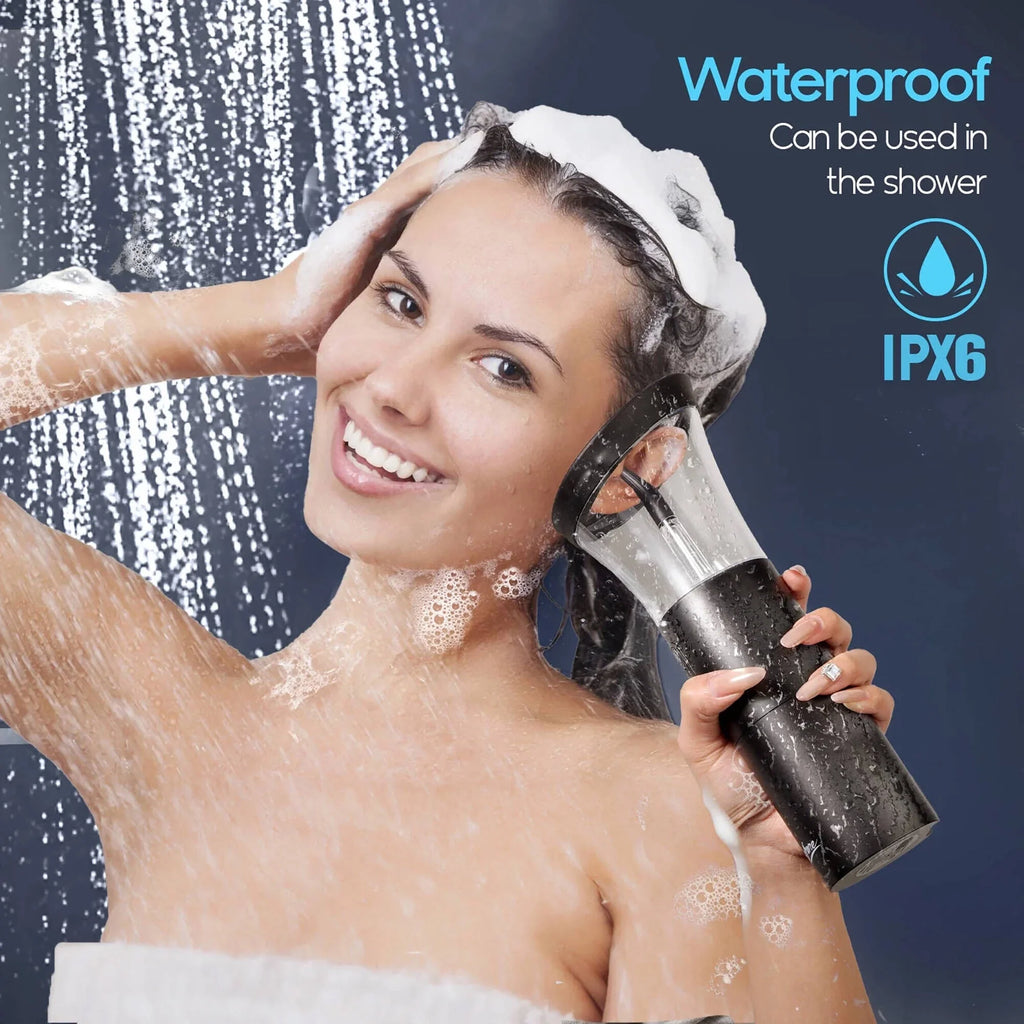 Ear Wax Removal with One-Piece Waste Tank, Ear Cleaner with Water Temperature Sensor, 4 Pressure Settings, Ear Cleaning Kit for Ear Wax Buildup & USB-C Cable, IPX6, Black