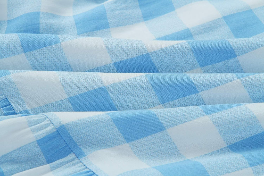 Women Dresses Plaid Sleeveless Summer Casual Sundress a Line Loose Swing T Shirt Mini Dress with Pockets