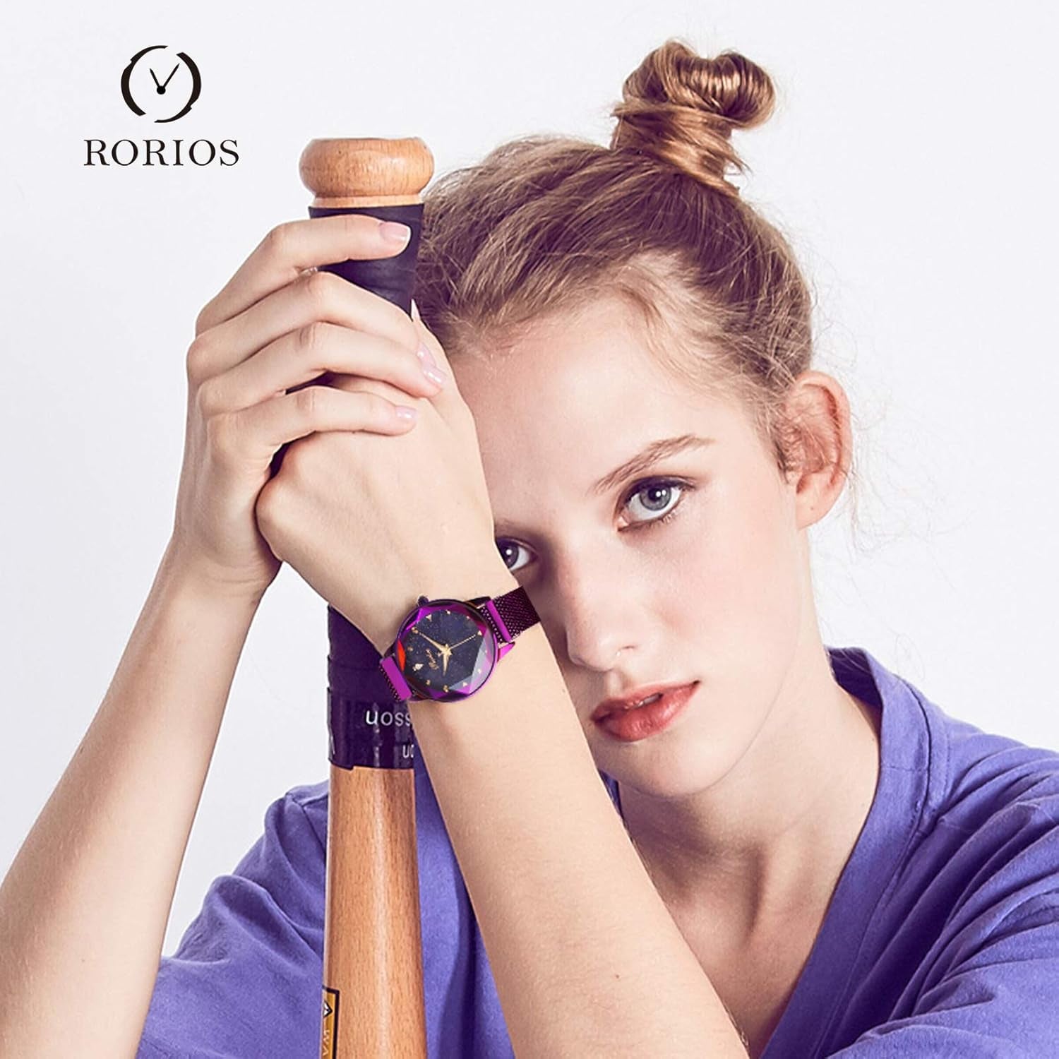 Women Watches Analogue Quartz Watch Fashionable Ladies Wristwatch Mesh Band Shining Starry Sky Dial Easily Use Watches