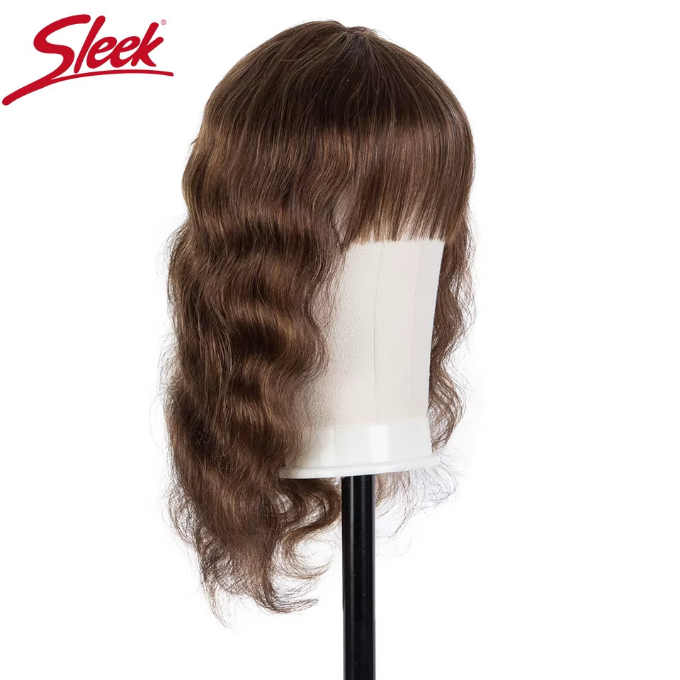 Human Hair Wigs for Women Bob Wig with Bangs Pink Colored Human Hair Wigs Blonde Brazilian Hair Wigs Body Wave Short Wigs