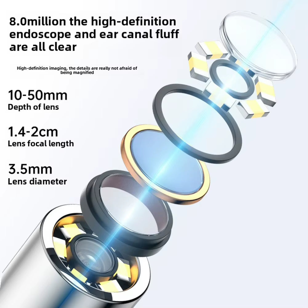 Smart Visual Ear Cleaner Set with Camera Otoscope Ear Wax Cleaner Rechargeable Endoscope Earpick Earwax Removal Health Care Set