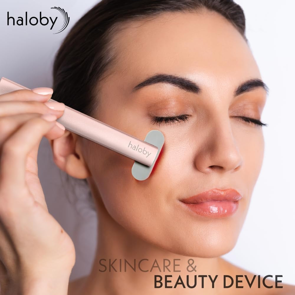 5 in 1 Facial Wand | Microcurrent Device for Anti-Aging, Red & Blue Light Therapy, Face Massager for Rejuvenation, LED Light Therapy, Heat Therapy, Skin Care Tool: Lift Skin, for Damaged Skin