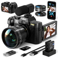5K Digital Camera for Photography,48Mp Autofocus Vlogging Camera for Youtube with 32GB TF Card