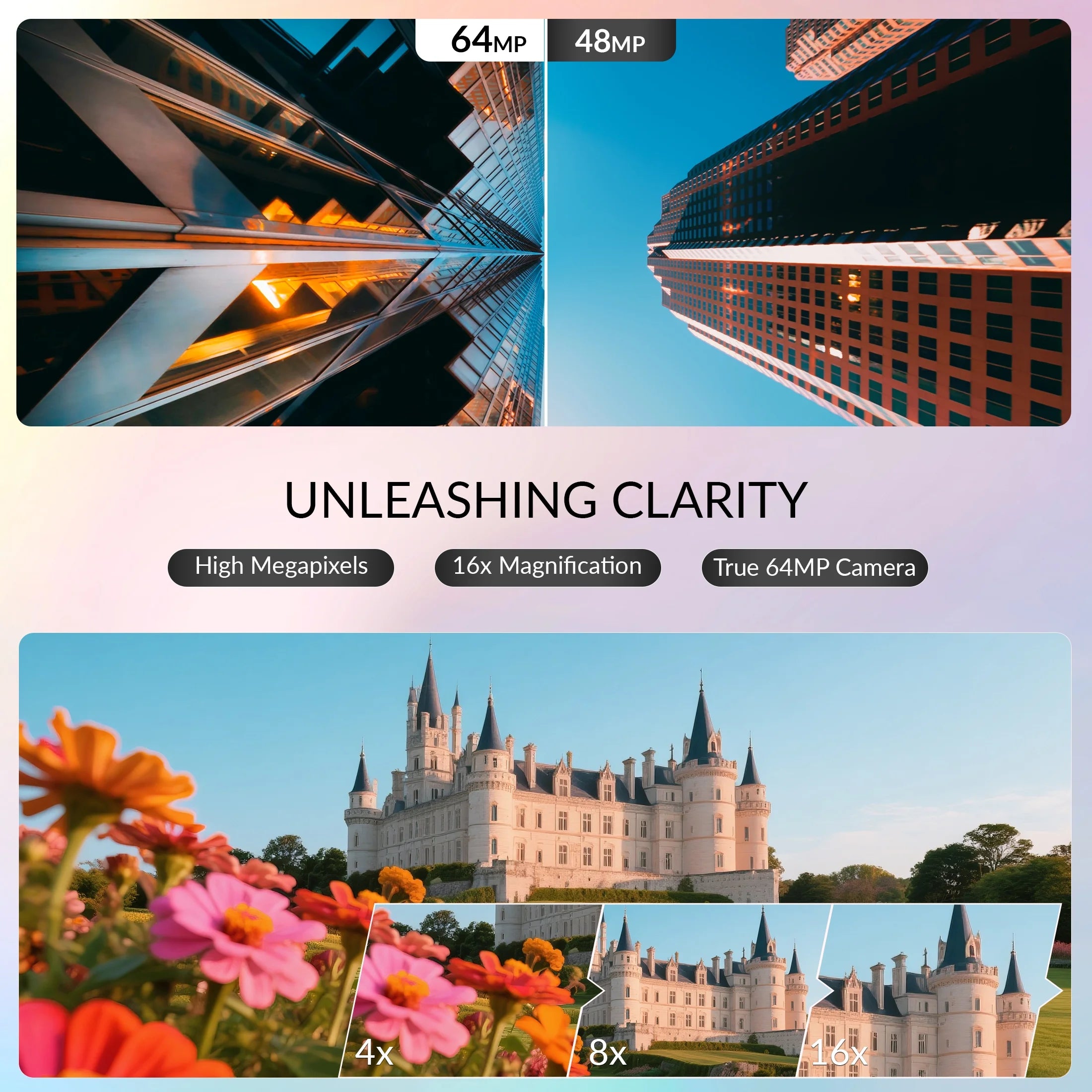 64MP 5K Autofocus Digital Camera with Wifi and App Control, 16X Zoom, Anti-Shake, and Flash – Compact Vlogging and Travel Camera with SD Card and 2 Batteries