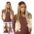 What Lace 13X6 Wigs - Arabella 28 Inch Human Hair Blend Lacefrontal Glueless Synthetic with Natural Density Preplucked Hairline (COLORMELTCHOCOLATE)