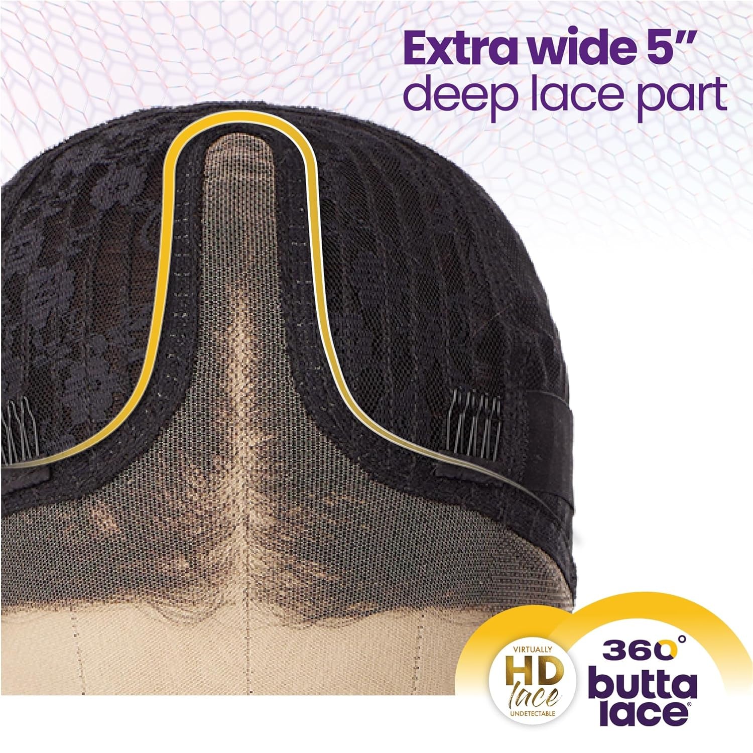 Butta 360 Lace Wigs - Unit 1 Wider Parting 360 Degree Lace Glueless Synthetic Preplucked Hairline (BABYLIGHTSCINNAMON)