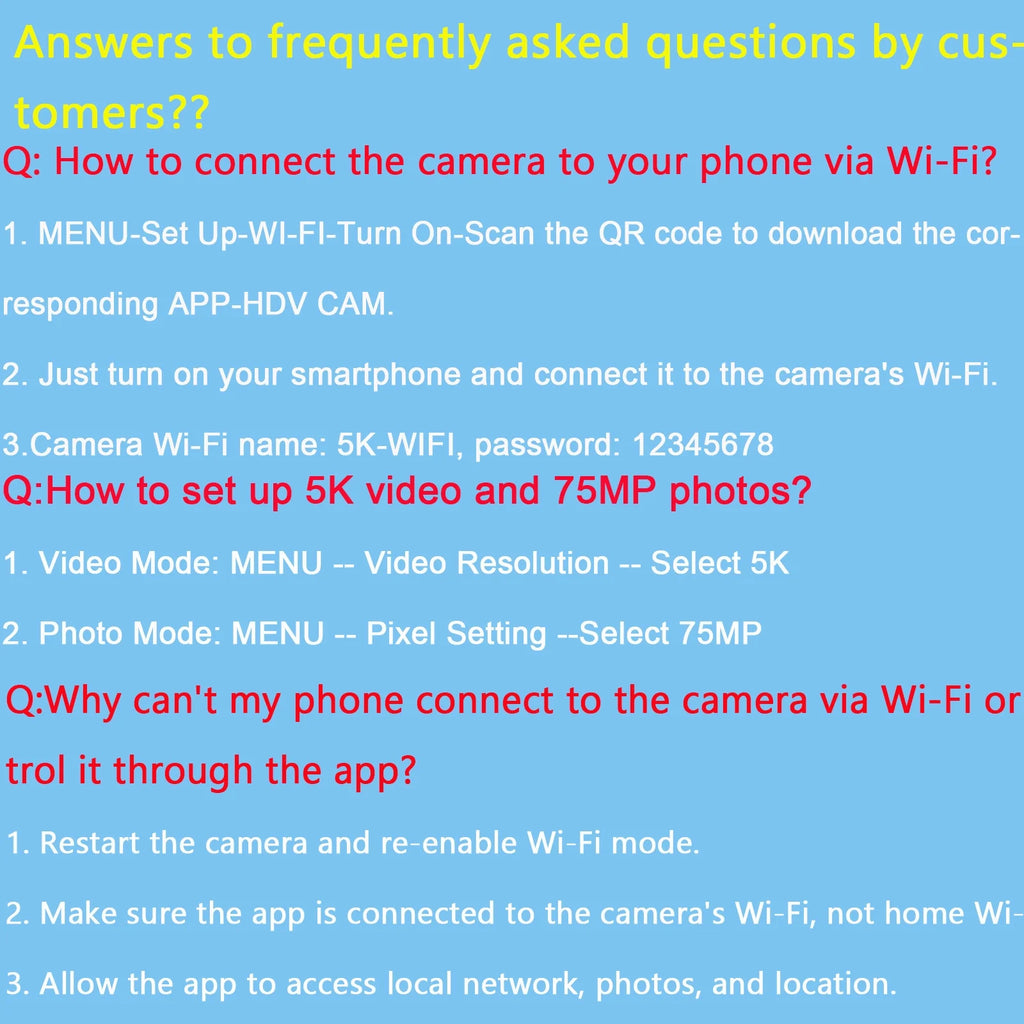 5K Digital Camera for Photography with Wifi, 75MP Vlogging Camera for Youtube with 3" 180° Flip Screen, 18X Digital Zoom Photography Camera with 32GB Micro SD Card & 2 Batteries(Black)