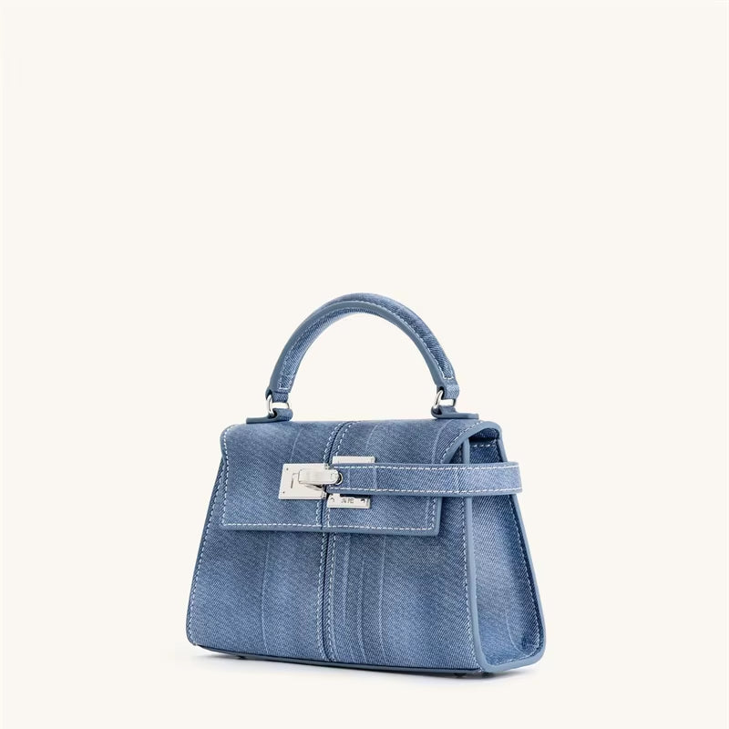 Women'S Handbag Elise Designer Fashion 2025 New Denim Blue Tote Bag Small Square Crossbody Bag Premium Women Bag